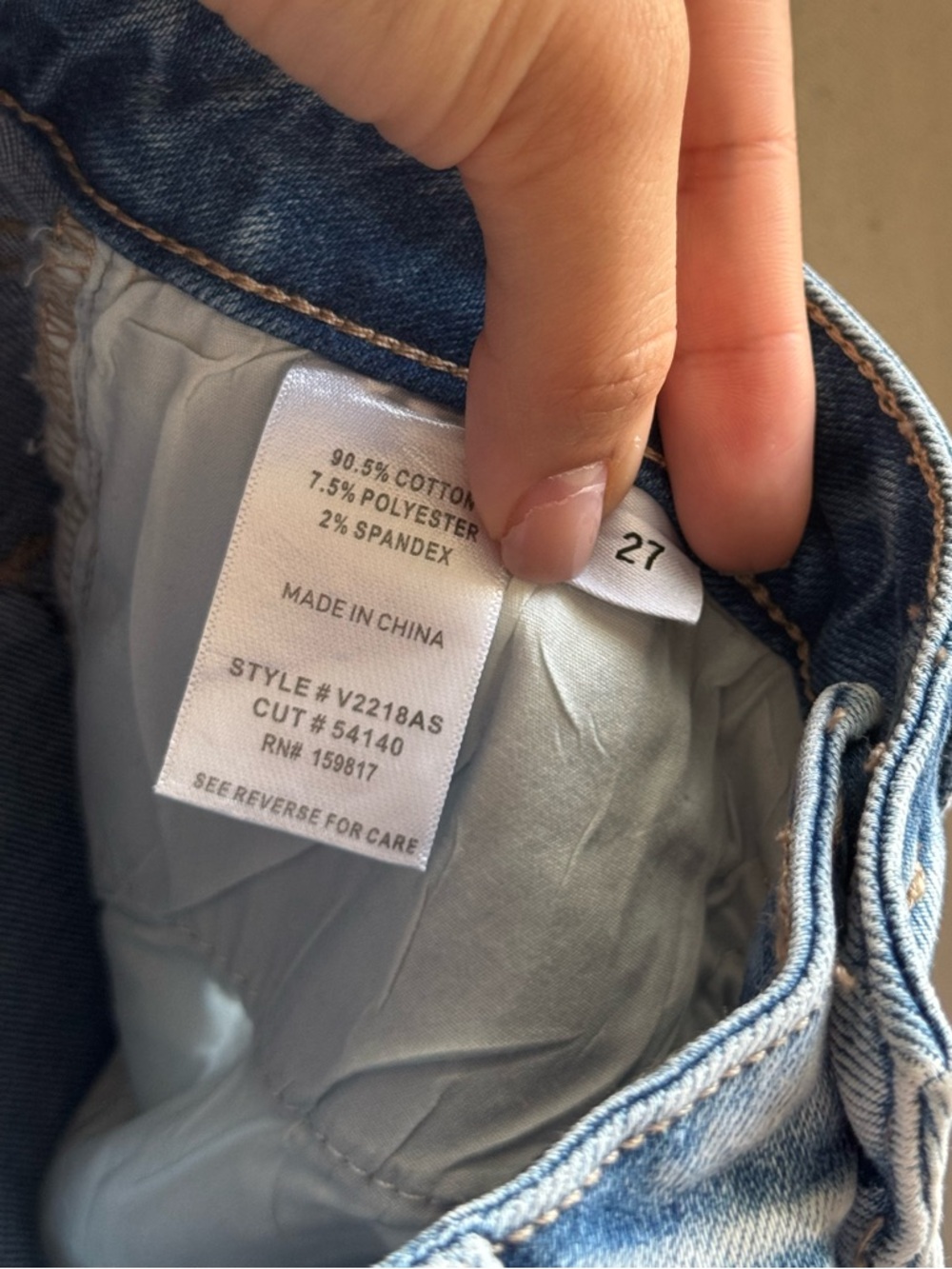 NWOT Altar’D State Light Wash Women's Distressed Straight Jeans | 27 - Picture 7 of 7